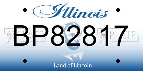 BP82817 Illinois License Plate