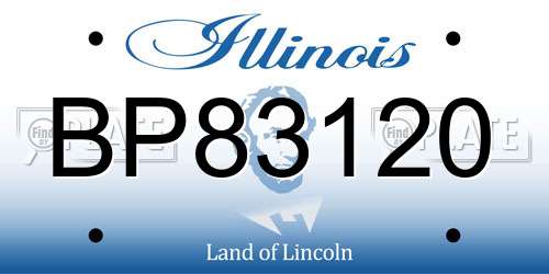 BP83120 Illinois License Plate