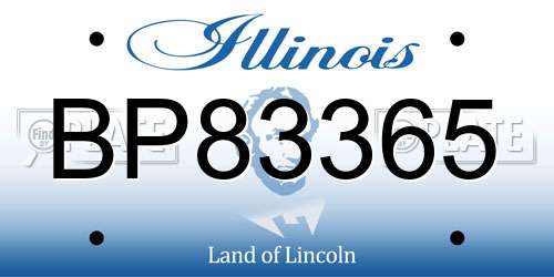 BP83365 Illinois License Plate