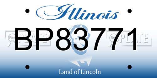 BP83771 Illinois License Plate