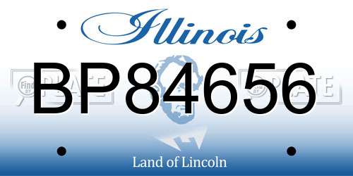BP84656 Illinois License Plate