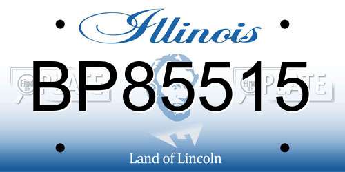 BP85515 Illinois License Plate