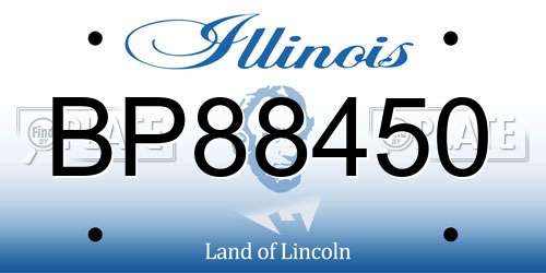 BP88450 Illinois License Plate