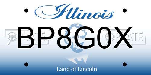 BP8G0X Illinois License Plate