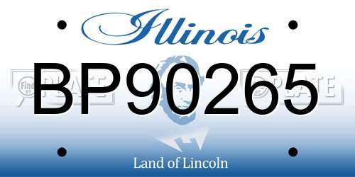 BP90265 Illinois License Plate