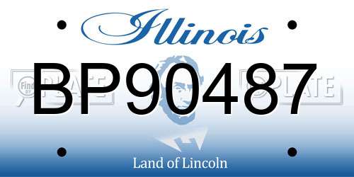 BP90487 Illinois License Plate