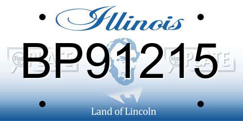 BP91215 Illinois License Plate