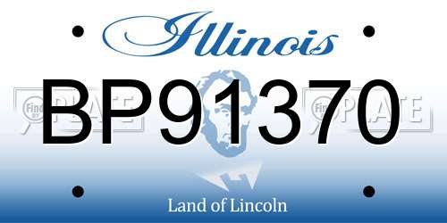 BP91370 Illinois License Plate