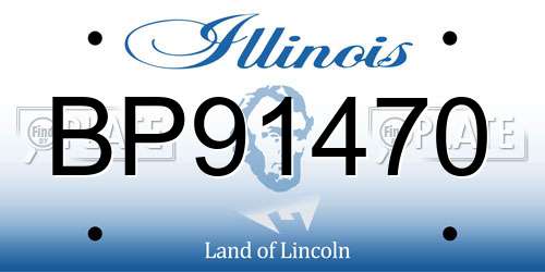 BP91470 Illinois License Plate