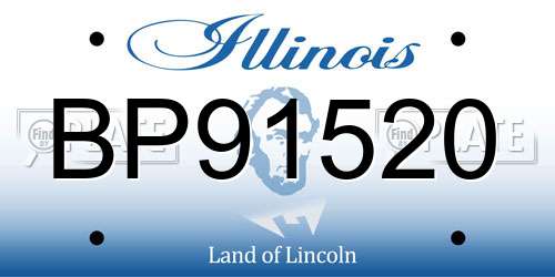 BP91520 Illinois License Plate