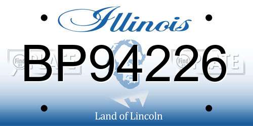 BP94226 Illinois License Plate