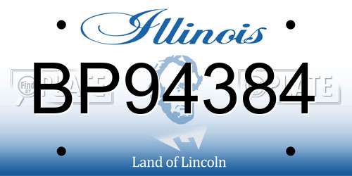 BP94384 Illinois License Plate