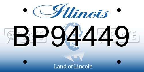 BP94449 Illinois License Plate
