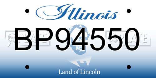 BP94550 Illinois License Plate