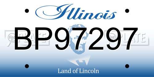 BP97297 Illinois License Plate