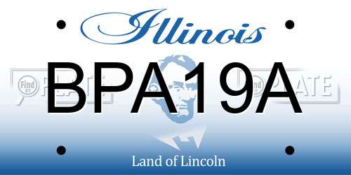 BPA19A Illinois License Plate