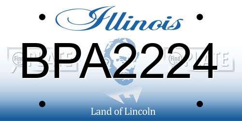 BPA2224 Illinois License Plate
