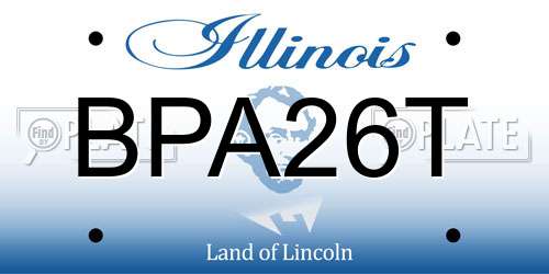 BPA26T Illinois License Plate