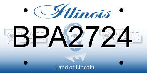 BPA2724 Illinois License Plate