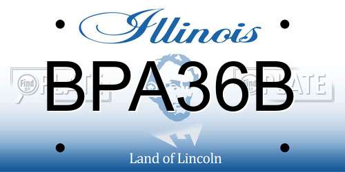 BPA36B Illinois License Plate
