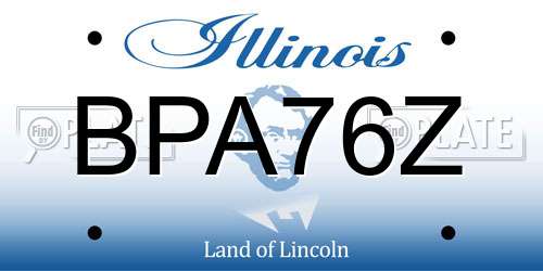 BPA76Z Illinois License Plate