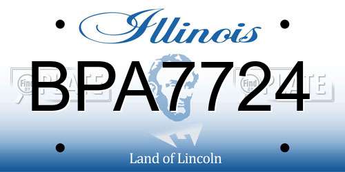 BPA7724 Illinois License Plate
