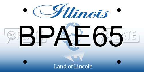 BPAE65 Illinois License Plate