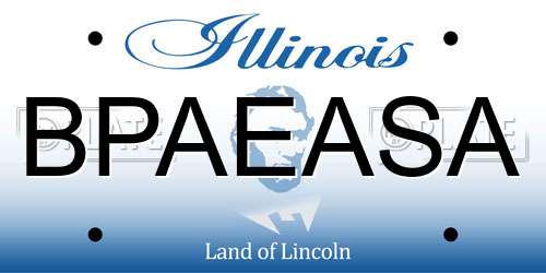 BPAEASA Illinois License Plate