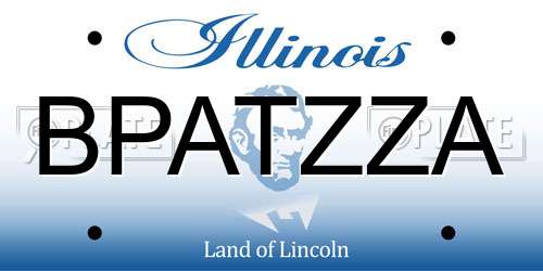 BPATZZA Illinois License Plate