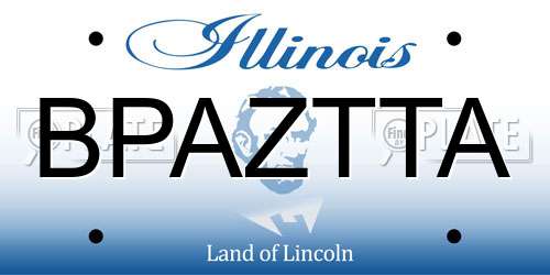 BPAZTTA Illinois License Plate