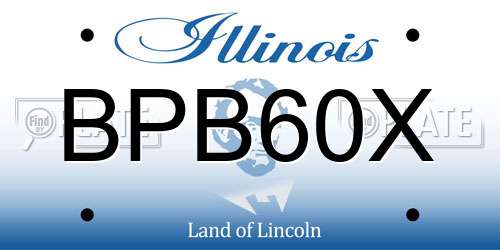 BPB60X Illinois License Plate