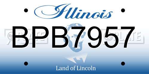 BPB7957 Illinois License Plate
