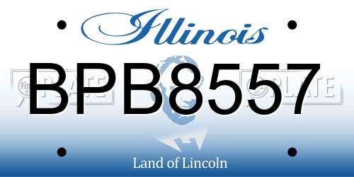 BPB8557 Illinois License Plate