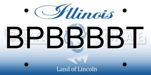 BPBBBBT Illinois License Plate