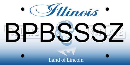 BPBSSSZ Illinois License Plate