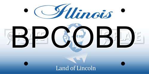 BPCOBD Illinois License Plate