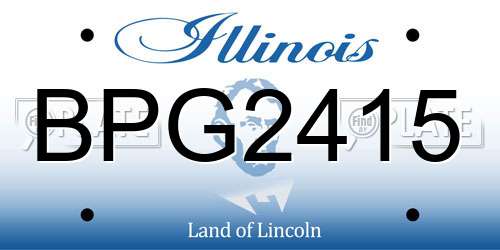BPG2415 Illinois License Plate