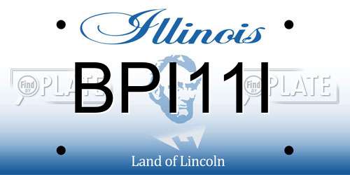 BPI11I Illinois License Plate