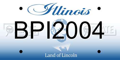 BPI2004 Illinois License Plate