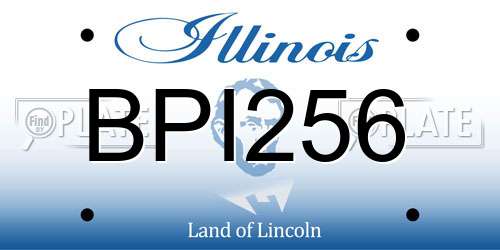 BPI256 Illinois License Plate