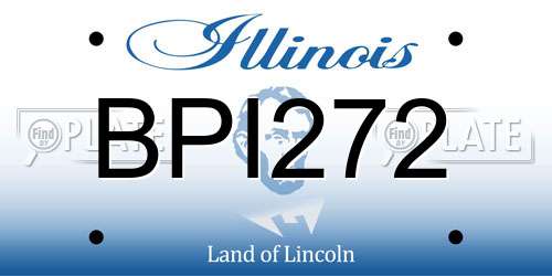 BPI272 Illinois License Plate