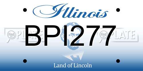 BPI277 Illinois License Plate