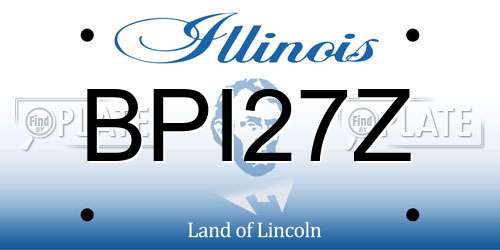 BPI27Z Illinois License Plate