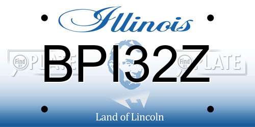 BPI32Z Illinois License Plate