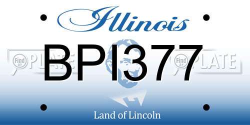 BPI377 Illinois License Plate