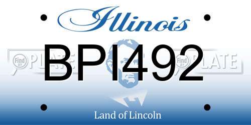 BPI492 Illinois License Plate