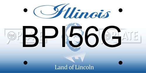 BPI56G Illinois License Plate