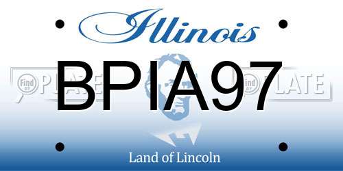 BPIA97 Illinois License Plate