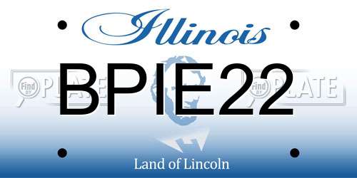 BPIE22 Illinois License Plate