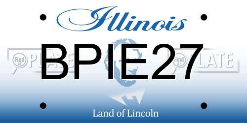 BPIE27 Illinois License Plate